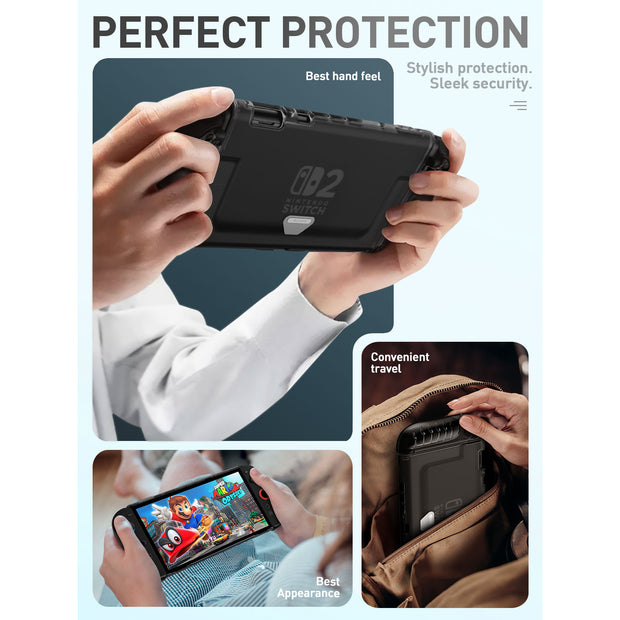 Nintendo Switch 2 Clear Case-Frost Black