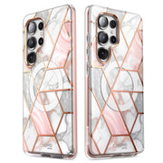 Galaxy S25 Ultra Cosmo Cute Case -Marble Pink