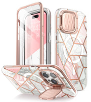 iPhone 15 Pro Cosmo Mag Case - Marble Pink