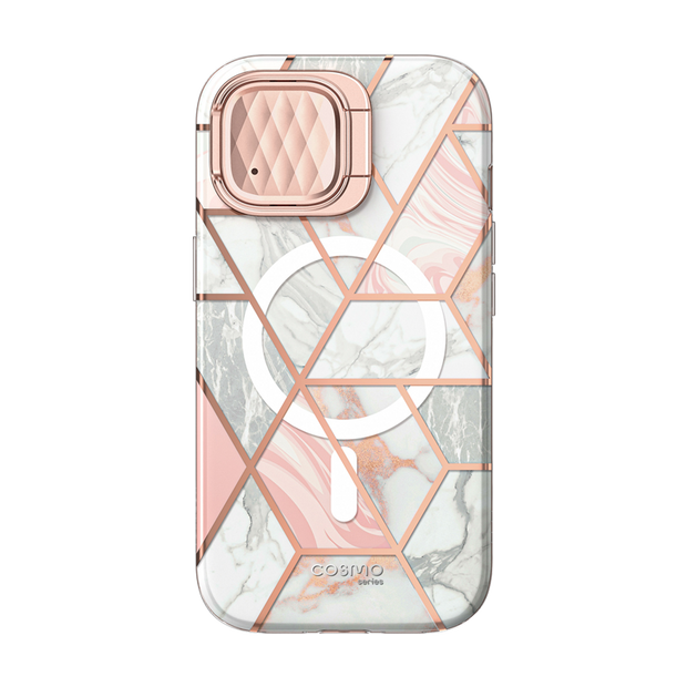 iPhone 14 Cosmo Mag Case - Marble Pink