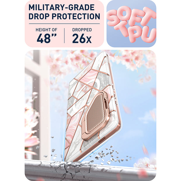 Galaxy S24 Ultra Cosmo Cute Case -Marble Pink