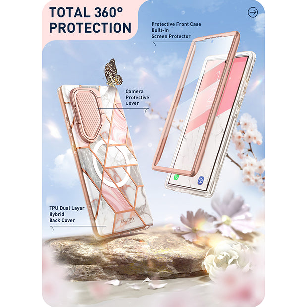 Galaxy S24 Ultra Cosmo Cute Case -Marble Pink