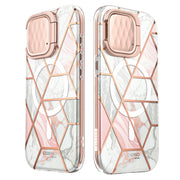 iPhone 15 Pro Cosmo Mag Case - Marble Pink