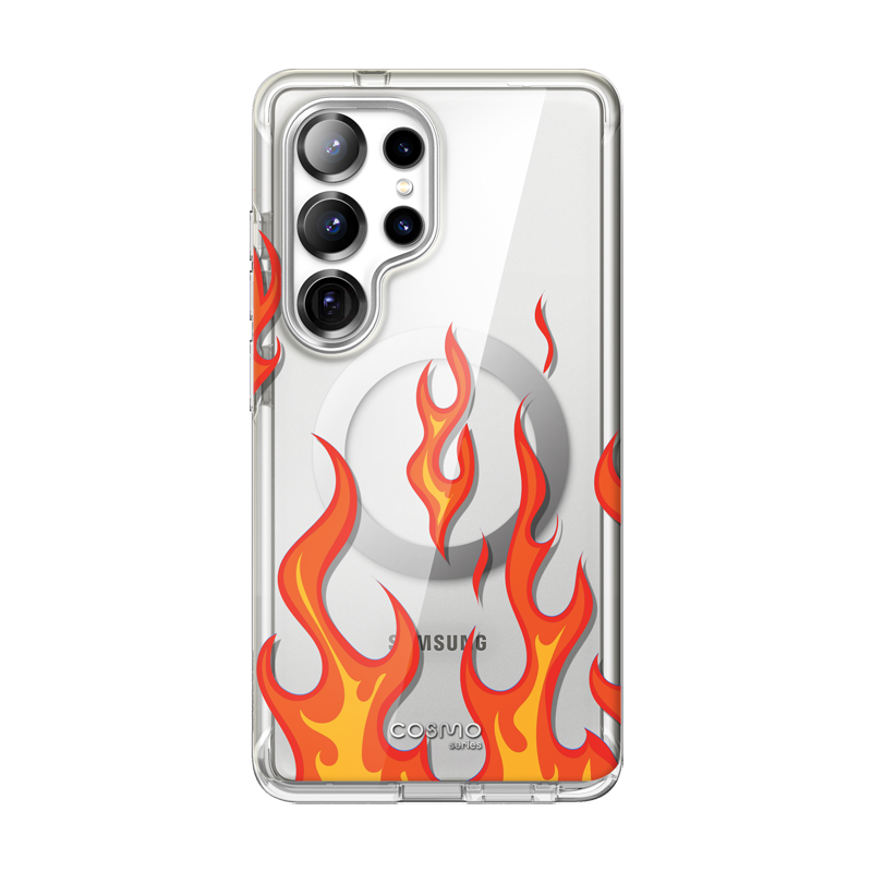 Galaxy S25 Ultra Cosmo Cute Case -Orange Flame Galaxy S25 Ultra Cosmo Cute Case -Orange Flame