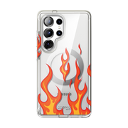 Galaxy S25 Ultra Cosmo Cute Case -Orange Flame