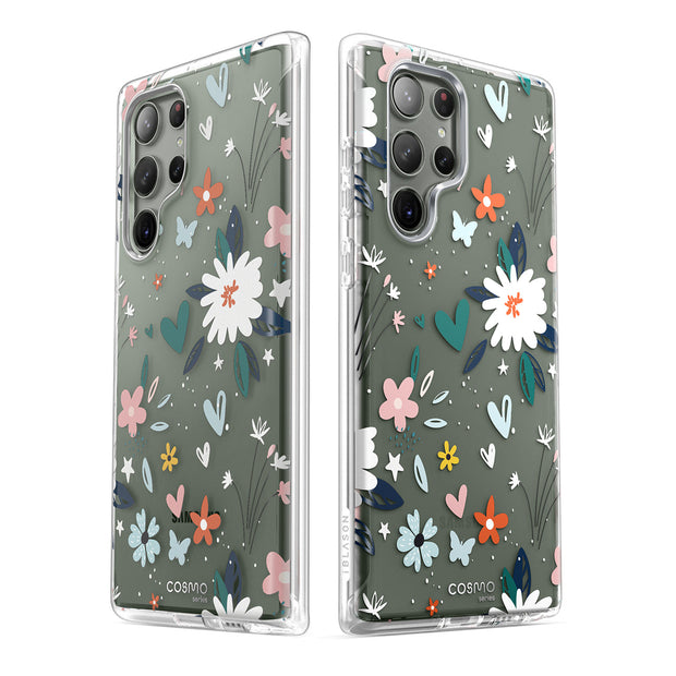 Galaxy S23 Ultra Cosmo Case(Open-Box) -Flowers/Hearts