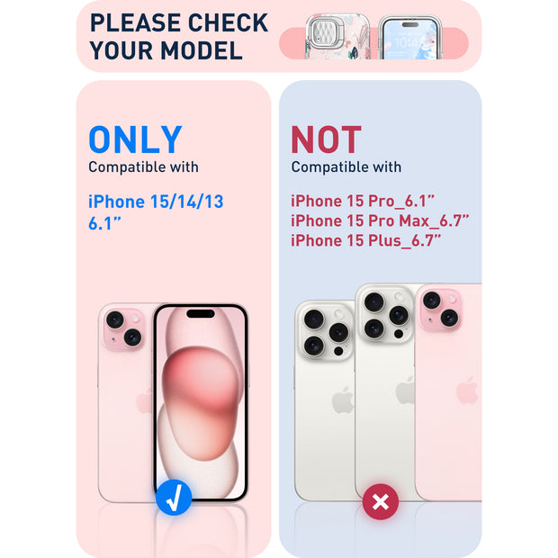 iPhone 15 Cosmo Mag Case(open box) - Flower
