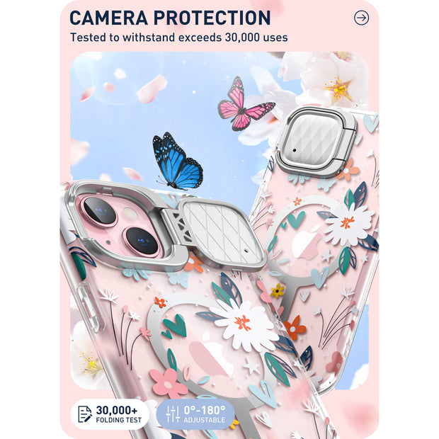 iPhone 15 Cosmo Mag Case(open box) - Flower