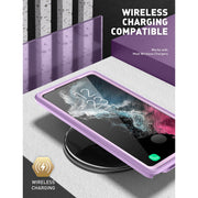 Clayco Samsung Galaxy S22 Ultra Xenon Full-Body Rugged Case with Screen Protector-Purple