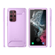 Clayco Samsung Galaxy S22 Ultra Xenon Full-Body Rugged Case with Screen Protector-Purple