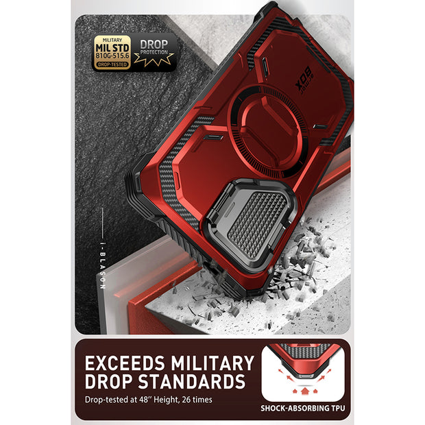 Galaxy S24 Ultra Armorbox Protective Phone Case - Metallic Red