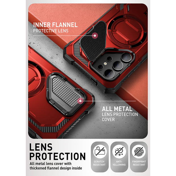 Galaxy S24 Ultra Armorbox Protective Phone Case - Metallic Red