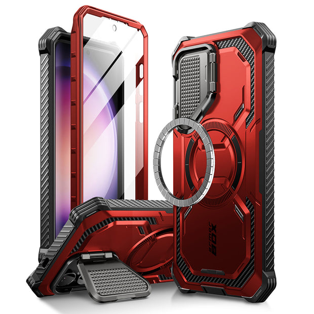 Galaxy S24 Armorbox Protective Phone Case(open box) - Metallic Red