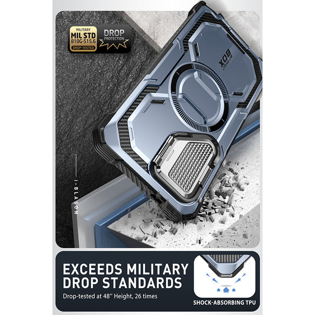 Galaxy S24 Ultra Armorbox Protective Phone Case(open box) - Metallic Blue