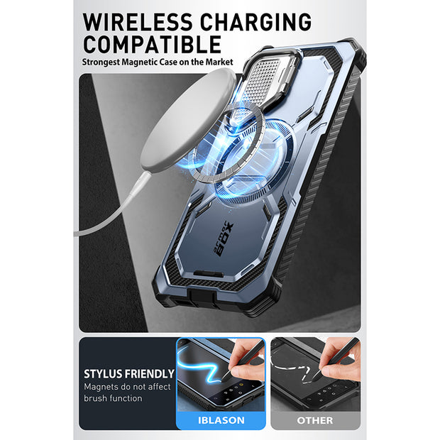 Galaxy S24 Plus Armorbox Protective Phone Case(open box) - Metallic Blue