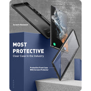 Clayco Samsung Galaxy S22 Ultra Xenon Full-Body Rugged Case with Screen Protector-Black
