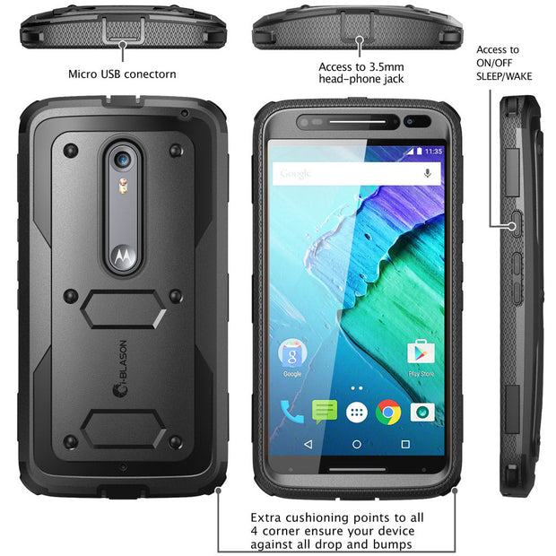 Moto X Pure Armorbox Case (Open-Box)-Black