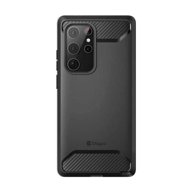Clayco Samsung Galaxy S22 Ultra Xenon Full-Body Rugged Case with Screen Protector-Black