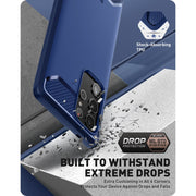Clayco Samsung Galaxy S22 Ultra Xenon Full-Body Rugged Case with Screen Protector-Blue