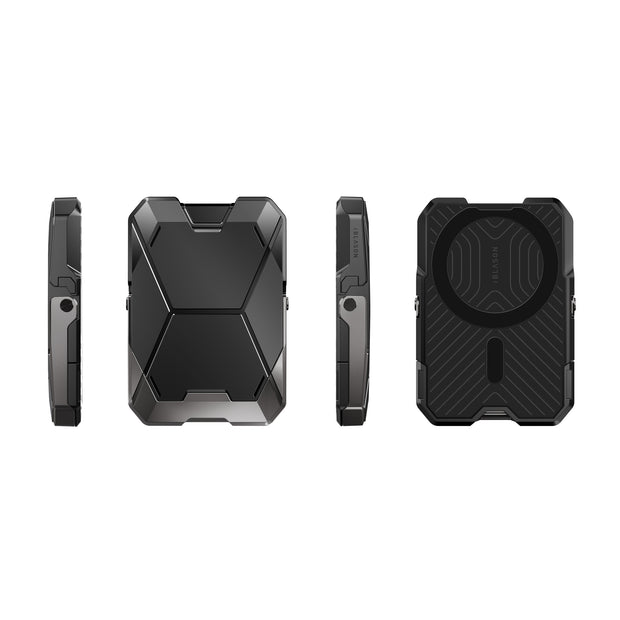 Magnetic Wallet with Stand-Black