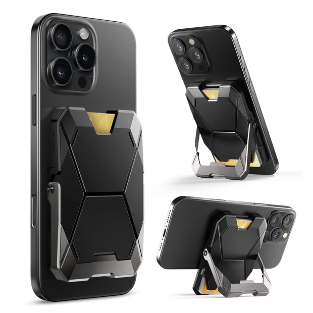 Magnetic Wallet with Stand-Black