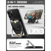 Magnetic Wallet with Stand-Black
