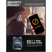 Magnetic Wallet with Stand-Black