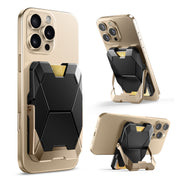 Magnetic Wallet with Stand-Gold
