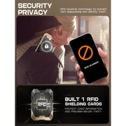 Magnetic Wallet with Stand-Gold