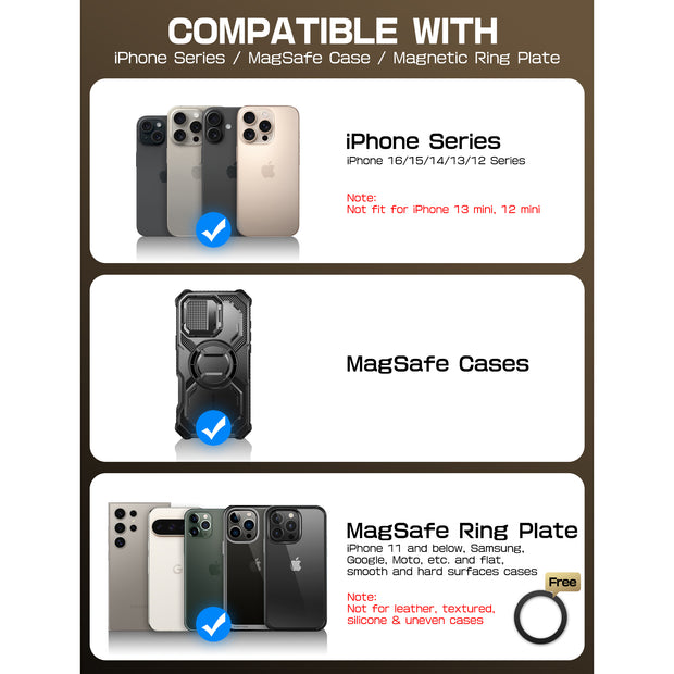Magnetic Wallet with Stand-Gold
