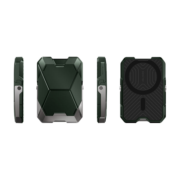 Magnetic Wallet with Stand-Dark Green
