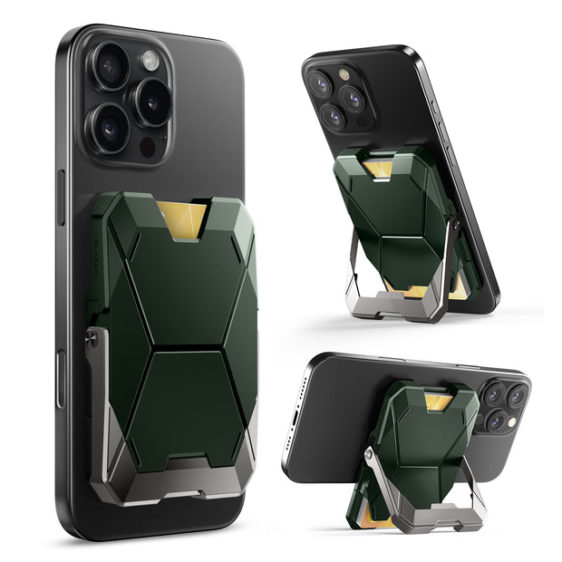 Magnetic Wallet with Stand-Dark Green