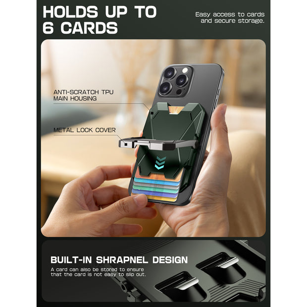 Magnetic Wallet with Stand-Dark Green