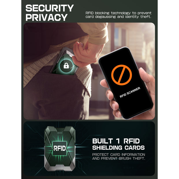 Magnetic Wallet with Stand-Dark Green