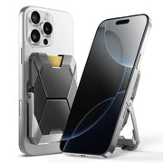 Magnetic Wallet with Stand-Silver