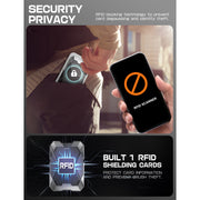 Magnetic Wallet with Stand-Silver