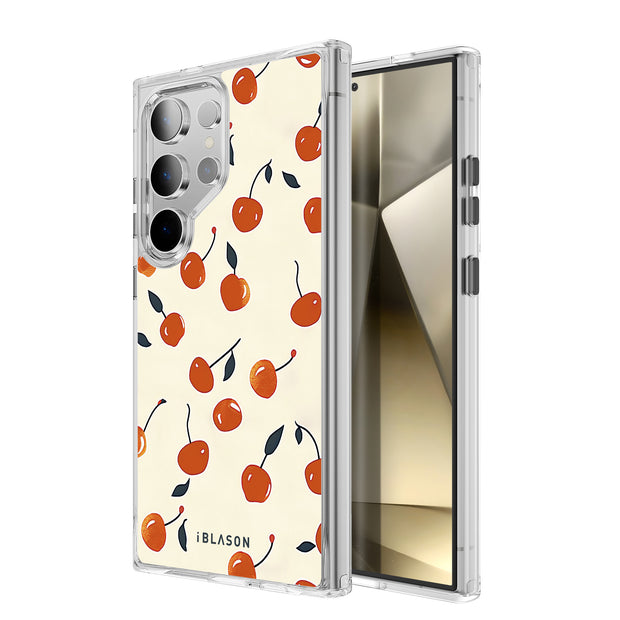 Galaxy S24 Ultra Halo MagSafe Cute Phone Case - Sweet Cherries