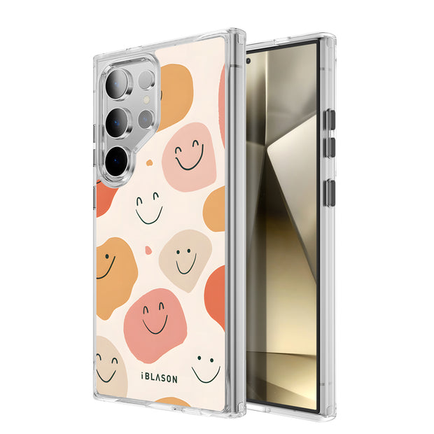 Galaxy S24 Ultra Halo MagSafe Cute Phone Case - Happy