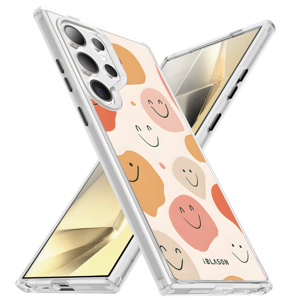 Galaxy S24 Ultra Halo MagSafe Cute Phone Case - Happy