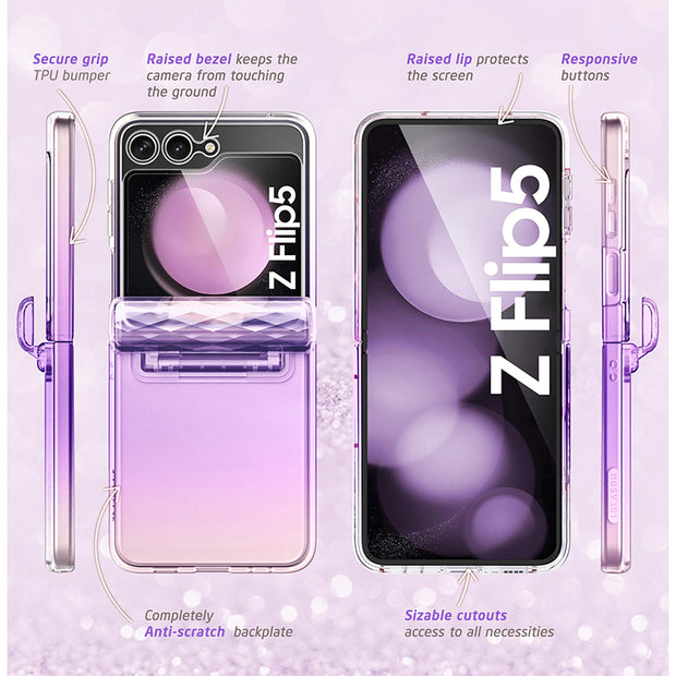 i-Blason Samsung Galaxy Z Flip5 Halo Hardshell Phone Case - Gradient Purple