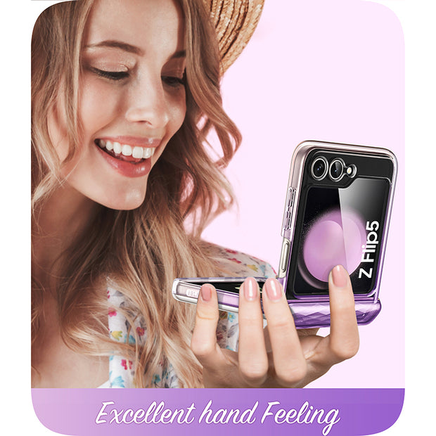 i-Blason Samsung Galaxy Z Flip5 Halo Hardshell Phone Case - Gradient Purple