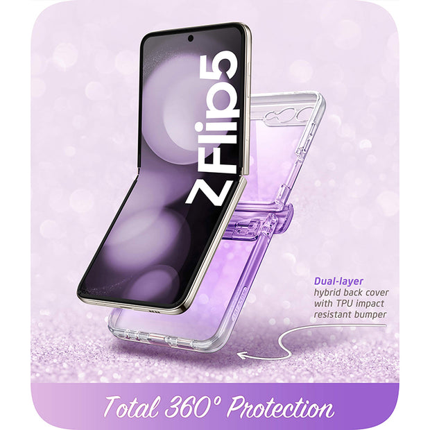 i-Blason Samsung Galaxy Z Flip5 Halo Hardshell Phone Case - Gradient Purple