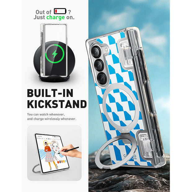 Galaxy Z Fold6 Cosmo Pro - Blue Checker