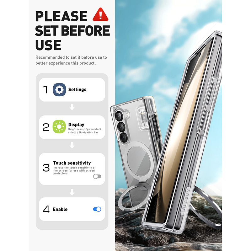 Samsung Galaxy Z Fold 4 5G 2022 Capa Da Caixa Galvanizada 9H Protetor - Foto 10