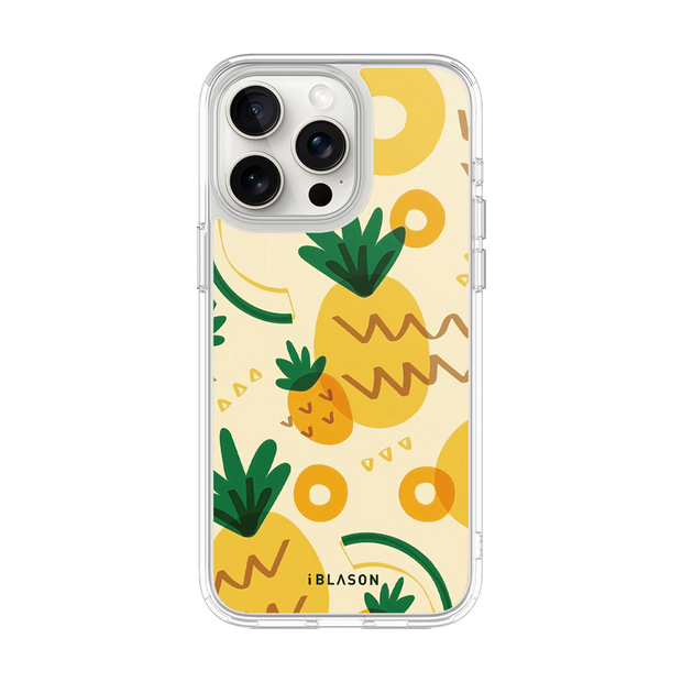 iPhone 14 Pro Max Halo MagSafe Cute Phone Case - Pineapple