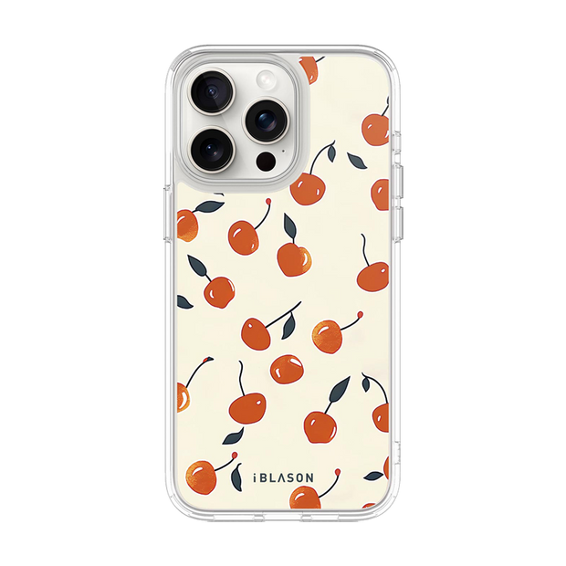iPhone 15 Pro Halo MagSafe Cute Phone Case - Sweet Cherries