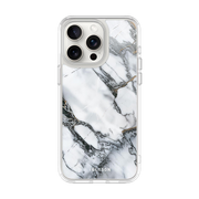 iPhone 14 Pro Max Halo MagSafe Cute Phone Case - White Marble