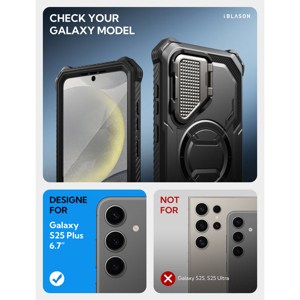Galaxy S25 Plus Armorbox Protective Phone Case - Black