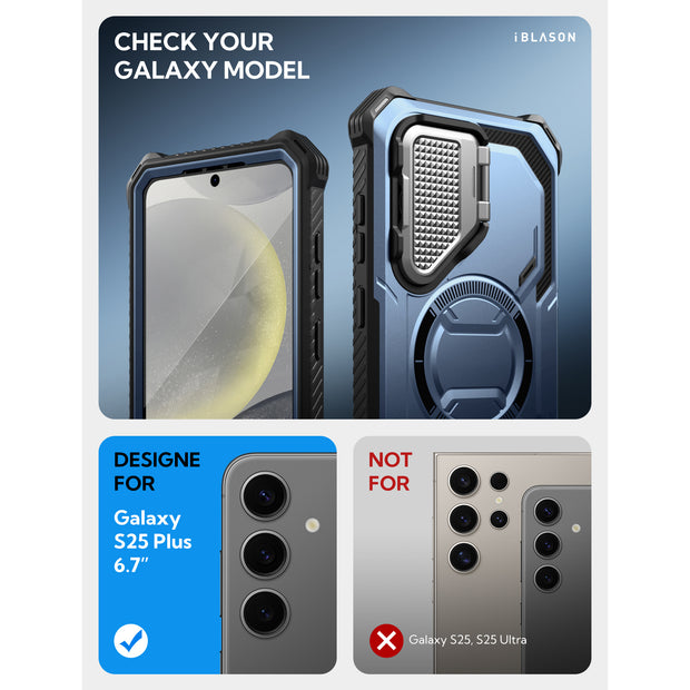Galaxy S25 Plus Armorbox Protective Phone Case - Metallic Blue
