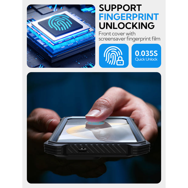 Galaxy S25 Plus Armorbox Protective Phone Case - Metallic Blue